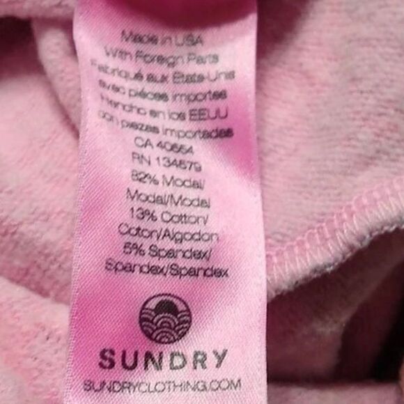 SUNDRY Pink Python High Waisted Sweatpants/Joggers Size X-Small (0-2) - VGUC! - Picture 7 of 7